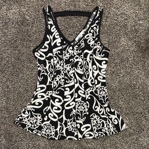 Ricki's Black and White Swirl Tank Top